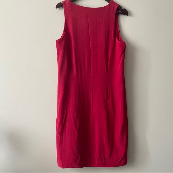 Grana 100% Silk 2 Layered Pink Tank Shift Dress XS raspberry double layered - Picture 2 of 8